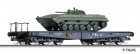 15615 Tillig 6 axle Flat car loaded with armored vehicle BMP-1 of German Bundeswehr. (Limited edition)